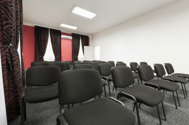 Business meeting, seminar room, conference room, interior clipart