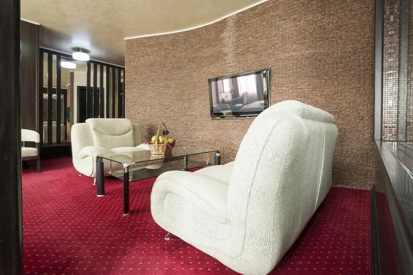 Elegante suite d'albergo interno — Foto Stock