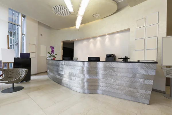 Reception area with reception desk — Stock Photo, Image