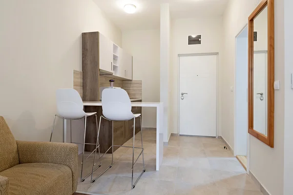 Kitchen in a studio apartment — Stock Photo, Image