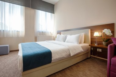 Zarif otel yatak odası iç