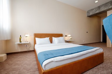 Zarif otel yatak odası iç