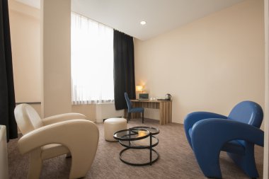 Modern otel odası iç mimarisi