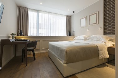 Modern yatak odası iç sabah