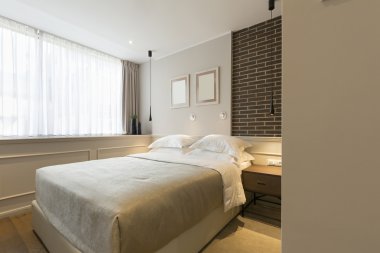 Modern yatak odası iç sabah