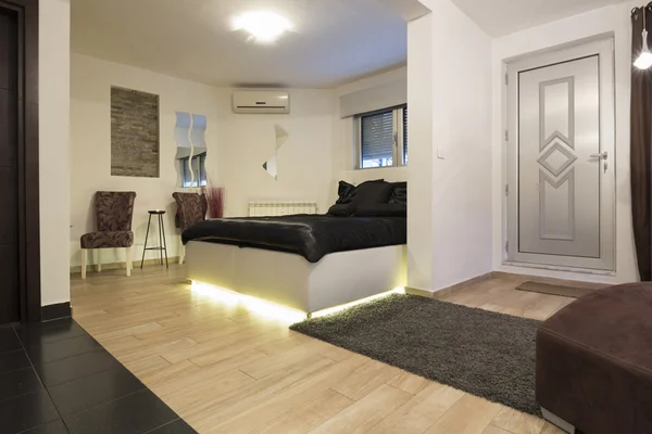 Apartment interior - bedroom area — Stock Photo, Image