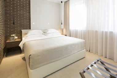 Modern yatak odası iç sabah