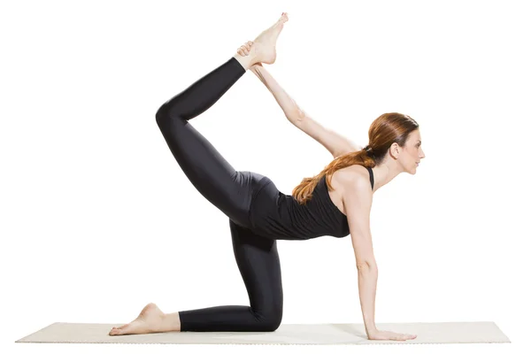 Yoga Half-Bow Pose - Ardha Dhanurasana — Stock Photo, Image
