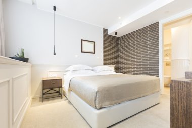 Modern yatak odası iç sabah