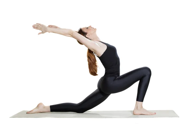 Yoga Low Lunge Backbend - Anjaneyasana — Stock Photo, Image