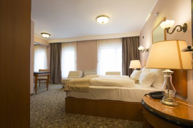 Klasik tarzı otel yatak odası iç