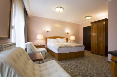 Klasik tarzı otel yatak odası iç