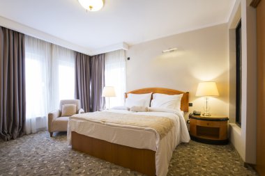 Klasik tarzı otel yatak odası iç