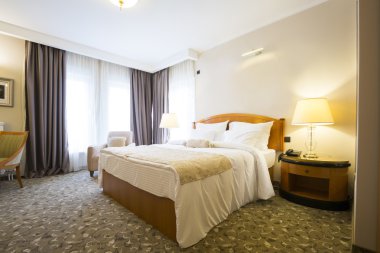 Klasik tarzı otel yatak odası iç