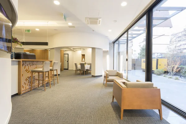 Hotel bar and lobby interior