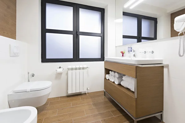 Bathroom with shower cabin — Stock Photo, Image