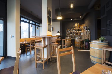 İç modern bir şarap barı