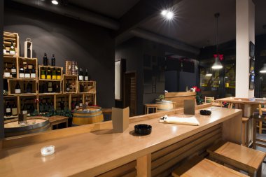 İç modern bir şarap barı