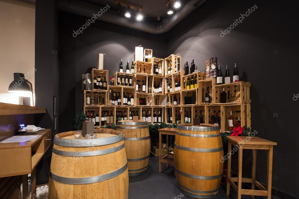 Interior of a modern wine bar Stock Photo by ©rilueda 117386202