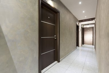 Corridor in an elegant hotel clipart