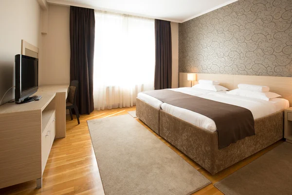 Moderne elegante Hotel Schlafzimmer Interieur — Stockfoto