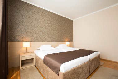 Modern zarif otel yatak odası iç