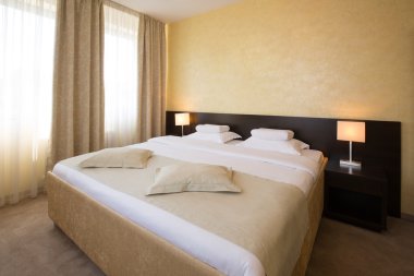 Modern zarif otel yatak odası iç