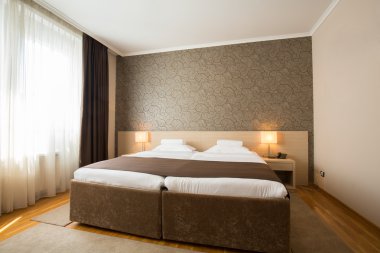 Modern zarif otel yatak odası iç