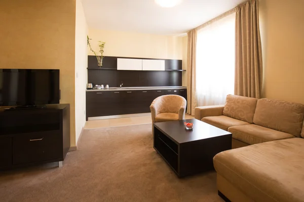 Interior of a spacious hotel apartment — Stock Photo, Image