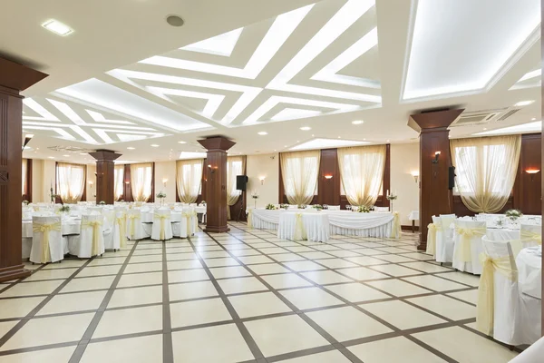 Wedding hall or other function facility set for fine dining