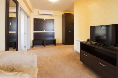 Modern zarif otel yatak odası iç