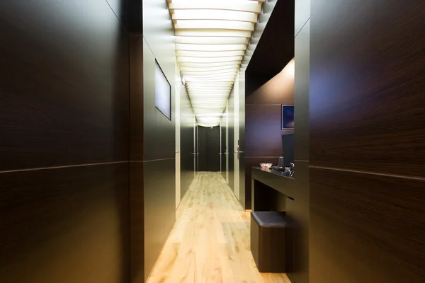 Modern hotel building corridor