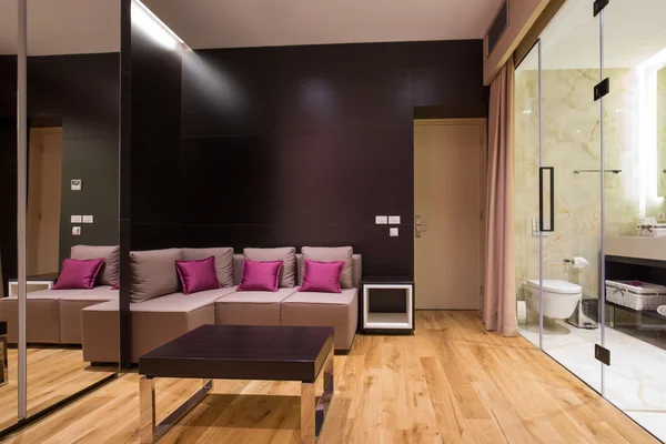 Modern lyx hotel suite interiör — Stockfoto