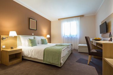 Modern güzel otel yatak odası iç