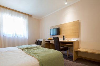 Modern güzel otel yatak odası iç