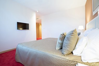 Modern güzel Çift Kişilik Yatak otel yatak odası iç