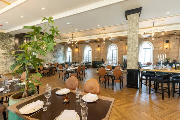 Interno Moderno Ristorante Dell Hotel — Foto Stock