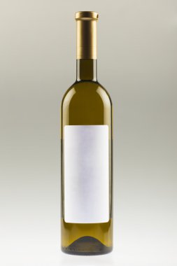 beyaz şarap şişesi boş etiketi