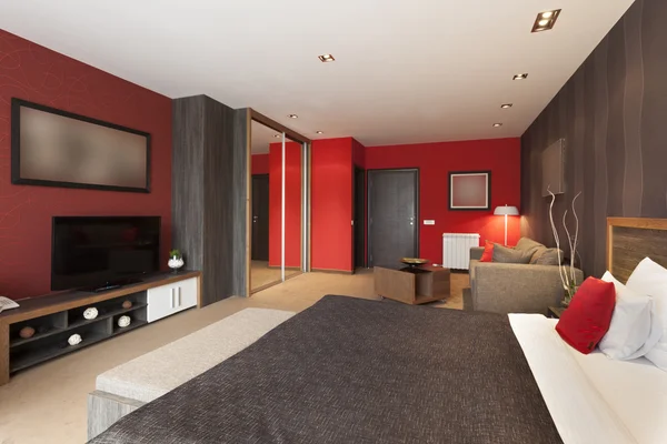 Spacious luxury hotel room interior — Stock Photo, Image