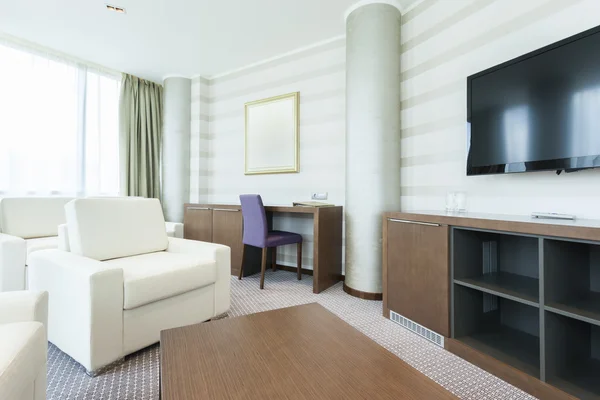 Luksusowy hotel apartament pokój dzienny — Zdjęcie stockowe