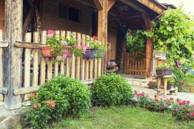 Sundurma bir yazlık çiçekli