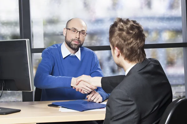 Succesvol sollicitatiegesprek — Stockfoto