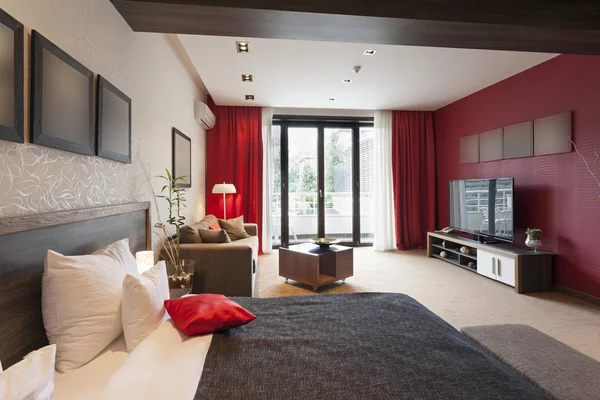 Luxus Studio Apartment Interieur — Stockfoto