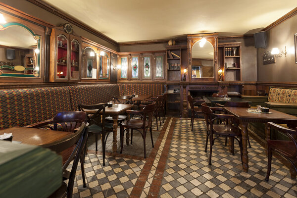 Interior of a pub