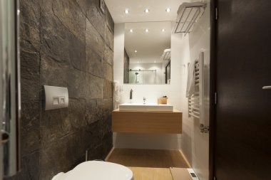 Sink in modern hotel bathroom clipart