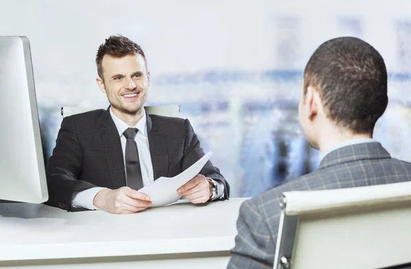 Lyckad anställningsintervju — Stockfoto