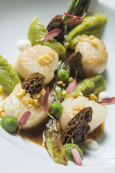 Closeup of scallop dish — Stock Photo, Image