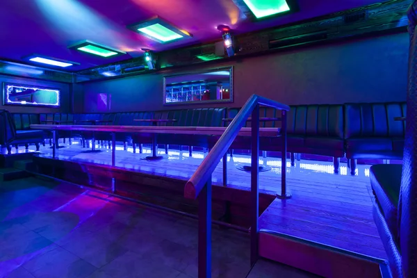 Nightclub with colorful lights — Stock Photo, Image