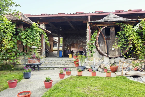 Wijn huis achtertuin — Stockfoto