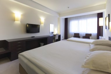 Modern otel odası iç mimarisi